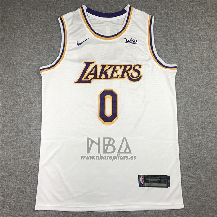 Camiseta Los Angeles Lakers Russell Westbrook NO 0 Association 2021 Blanco